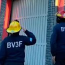 Ciro Martínez tocó el himno en el cuartel de bomberos