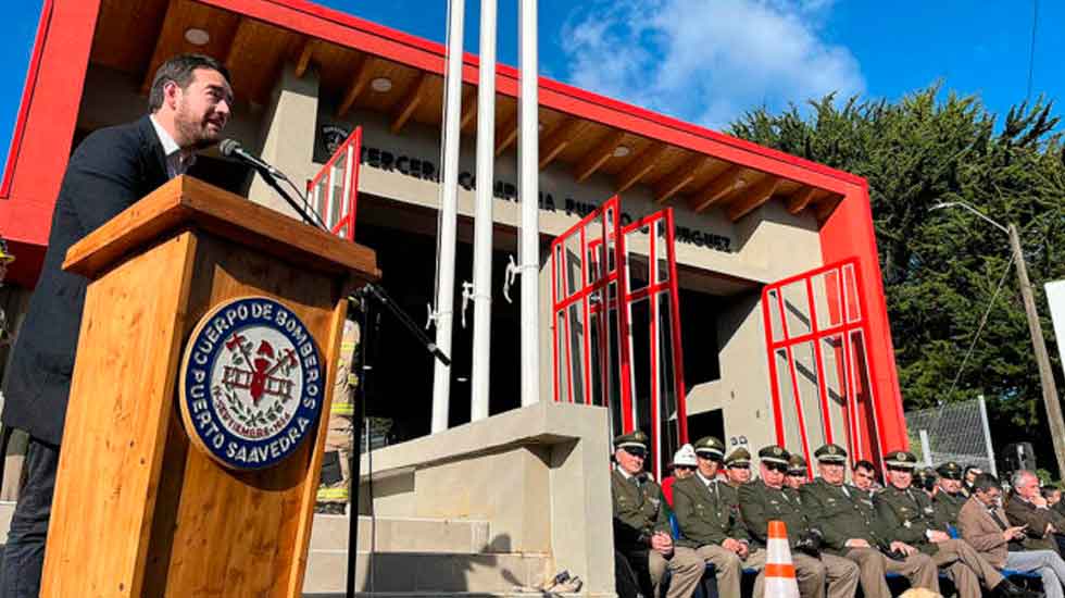 Inauguran cuartel de Bomberos en la localidad de Puerto Domínguez