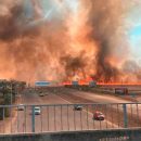 Córdoba: el fuego avanza rápidamente en La Calera y se acerca a la zona urbana