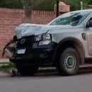 Chocó una camioneta contra un camión de Bomberos