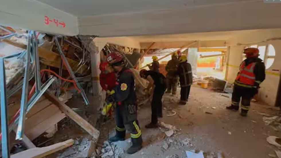 Se derrumbó el edificio de un hotel en Villa Gesell