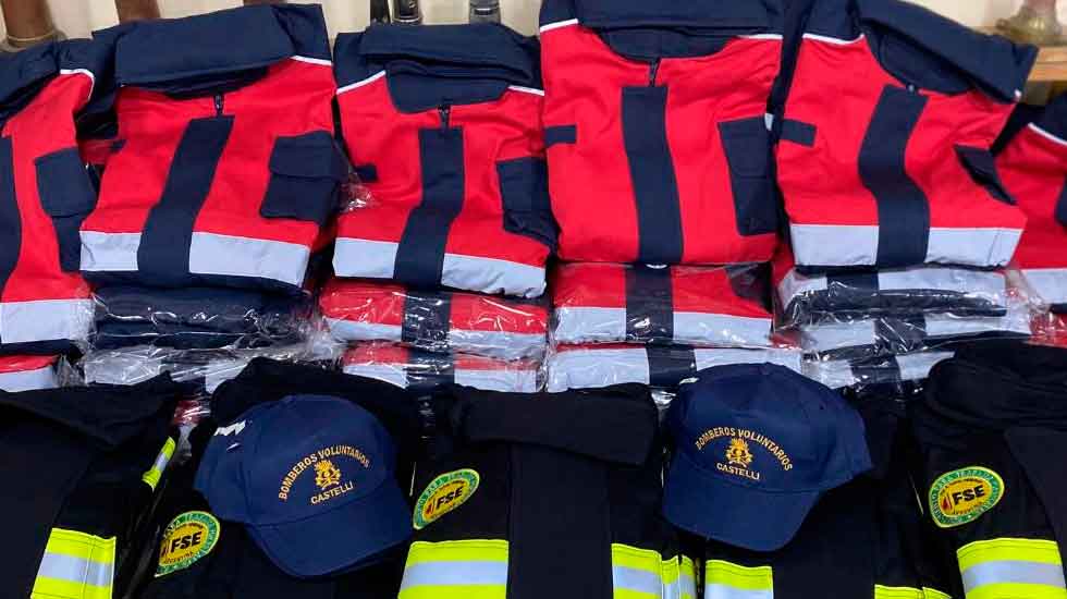 Bomberos de Castelli refuerzan su equipo con nueva inversión en protección