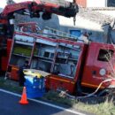 Fallece uno de los bomberos heridos tras volcar su camión en Peñafiel