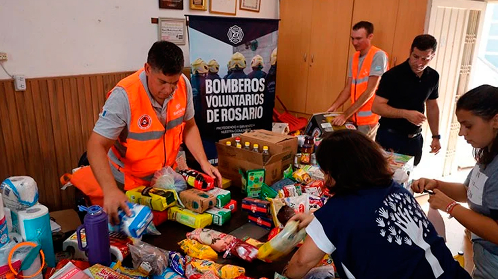 Bomberos Voluntarios lanzó una colecta solidaria para los inundados